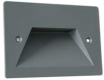 Segnapasso led a incasso 3W per cassetta scatola 503 220V applique luce soffusa per esterno IP65 lampada da muro parete bianco grigio (Grigio - luce calda)