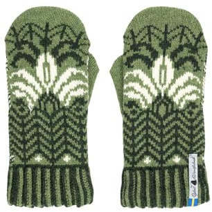 ÖJBRO VANTFABRIK – Fäustlinge, 4-lagig, Größen S (6), M (7-9), L (10-11), aus 100% Merinowolle, unisex, warm & weich, folkloristisches nordisches Design