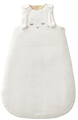 Vertbaudet Ärmelloser Baby Schlafsack,Schäfchen wollweiß 85