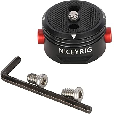 NICEYRIG 1/4 QR Mount, Universal Connector for Tripod and Gimbal | Quick Release Adapter、1/4-20 Male/Female Thread、Mini Tripod、Gimbal、Universal Connector