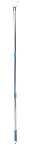 Homoyoyo Closet Pole with Utility Hook, Long Reach Stick Reach Hooks Clothesline Pole Hooks Garment Pole for Shelf Ceiling Reaching High Items 131cm Dark Green