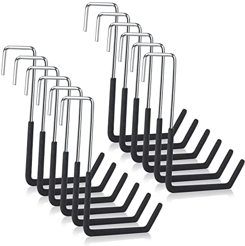 Jeonan 12Pcs Rafter Hanger Hooks - Heavy Duty Large S Hooks for Garage Ladder Bike Fence Storage Organizer