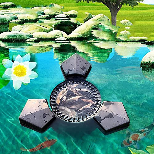 SONLED Robot Skimmer de Piscina, Skimmer Flotante para Estanque, Limpiador automático de Piscinas, Skimmer y clarificador, Skimmer Flotante de succión para Estanque de Peces, Piscina, jardín