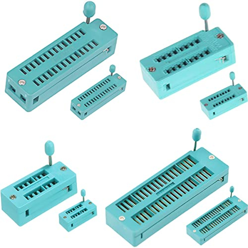 DAOKAI Universal IC Test ZIF Socket, 14/16/28/40Pin, 2.54mm Pitch, for Microcontrollers, IC Chips, Breadboards, Circuit Boards - 6 PCS