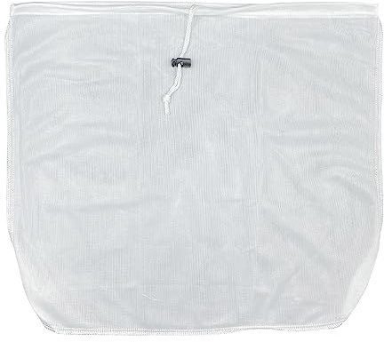 WYAN 1 Bolsa De Filtro De Cerveza Casera,para filtrar-41x46cm | Poliéster,malla,con cordón ajustable,para la elaboración de leche de frutos secos,condimentos para sopas y zumos de cítricos