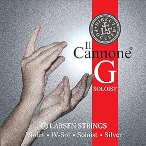 LARSEN STRINGS Corde per violino II Cannone - Violino 4/4 - Soloist - Corda singola Sol Direct & Focused, anima in nylon a fibre multifilamento, avvolgimento in argento massiccio, tensione 4,9/10.78