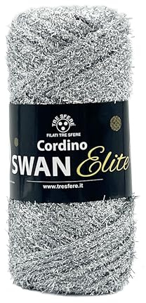 cordini laminati Swan Elite 100g - 75 metri per borse handmade e molto altro ancora (grigio lux, ELITE)