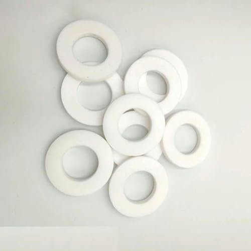 ID3~630 mm OD11~690 mm THK 0,5/1/1,5/2/2,5/3/3,5/4/5/11,5 mm PTFE-Flanschdichtung, weiße flache PTFE-Dichtungsscheibe-6 x 18 x 2 mm, 10 Stück