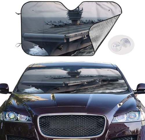 Auto-Windschutzscheiben-Sonnenschutz, Flugzeugträger, Auto-Windschutzscheiben-Sonnenschutz, faltbar, Auto-Sonnenschutz, Windschutzscheibenabdeckung für Auto, Frontscheibe, Sonnenschutz für SUV-LKW