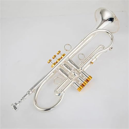 Trompete Professionelle Trompete Bb Tune Messing Vergoldete Oberfläche Professionelle Musikinstrumente Mit Koffer(S)