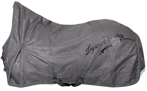 Imperial Riding Outdoordecke IRH Super-Dry 0 g, wasserdicht & atmungsaktiv, 600D Polyester Fleecefutter, robuste Regendecke für Pferde, Elegante Passform & edles Design, Tornado, 135