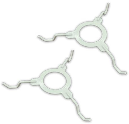 Ceiling Pendant UK Spider Lampshade Adapter, Lampshade Carrier Holder Accessory, UK Fitting, White [Pack of 2] | Duplex to 29mm Pendant Adapter