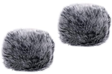 Generic 2pcs Plush Microphone Cover Headset Muffler Microphone Filter Shield Props Voice Shield for Microphone Fluffy Mic Brushroll Foam Filters Filters Sponge Fan Filters Mic Cover