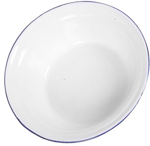 HOMOBABE Deep Enamel Pie Dish 22cm Vintage Enameled Basin Non-Stick Oven Baking Tray for Pies Retro Kitchen Baking Essential