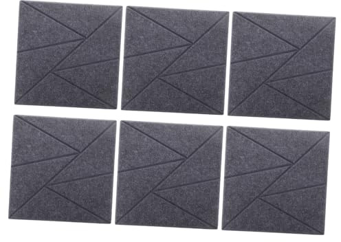 Selbstklebende Akustikpaneele 6 Stück Wand Schalldämmplatte | Polyester, Moderne Oberfläche, für Gaming Room und Musikzimmer, zur Montage an Innenwänden