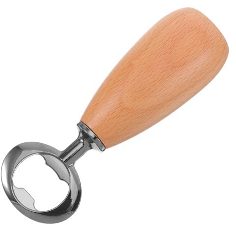 JUMPLAWN Abrebotellas de Cerveza de Madera Compacto y Portátil Abridor Manual para Bebidas Accesorio de Cocina para Hogar y Fiestas Color Madera