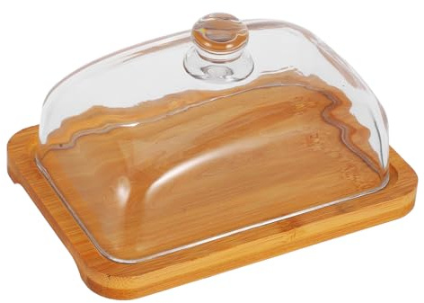 FONDOTIN Mantequillera Con Tapa Hermética Diseño Elegante Para Refrigerador y Mostrador Para Queso y Postres