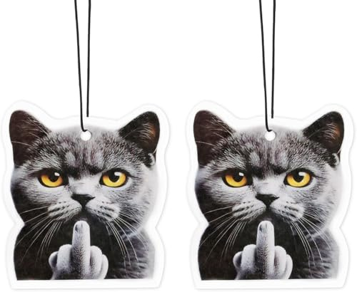 2 pezzi di gatto mostra le dita centrali dell'albero profumato per auto, accessori per auto, deodorante per auto, accessori per interni