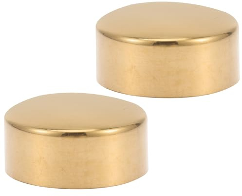 DIKACA 2pcs Stainless Steel Handrail End Caps Sturdy Round Handrail End Plugs Metal Tube Protectors 50mm Diameter