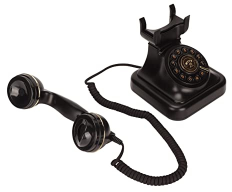 ERYUE Telefono da Scrivania Vecchio Stile, Telefono Fisso Vintage con Microfono HD, Pulsanti a Disco Vecchio Stile, Design retrò in Stile Europeo, Telefono con Filo per L'arredamento