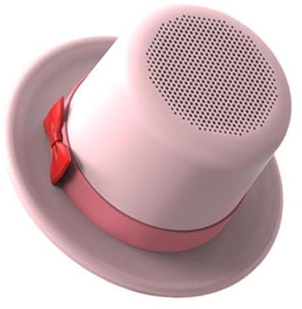 Duroecsain Enceinte sans Fil Compacte,Lecteur de Musique en Forme Haut-de-Forme - Enceinte sans Fil Magnétique avec Support pour Téléphone - pour Bureau Voiture Pique-Nique Fête Voyage Plage Fitness