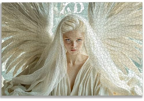 Puzzle 1000 Pièces Adultes, Puzzle Ange pour Adulte Débutant, 75x50 cm Grand Puzzles Femme avec Boite, Jeu de Concentration pour Adultes, Puzzles Bois pour Décoration Maison, Cadeau Femme, -3092