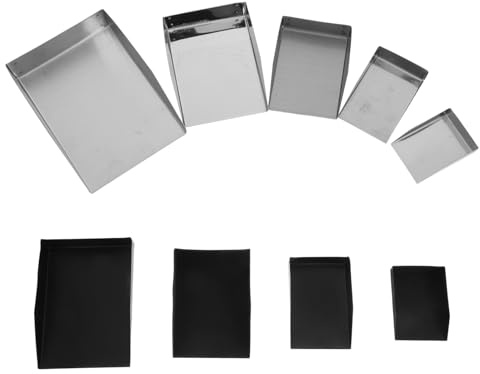 Healvian Juego de 9 Palas Planas de Acero Inoxidable Mini para Cuentas y Piedras Pequeñas, Cuchara para Joyería y Manualidades, Set Ligero para Clasificación y Fabricación de