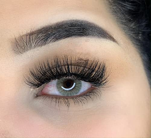 MYSALENS® lentilles de contact de couleur crystal cristal hidrocor couleur naturelle très haute opacité kit de rangement boitier pince applicateur 1an sans correction