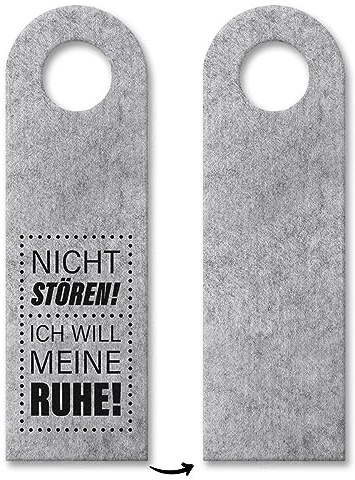 trendaffe - Nicht stören! Ich Will Meine Ruhe! Türhänger in Grau Warnung Hinweis Zimmertüre