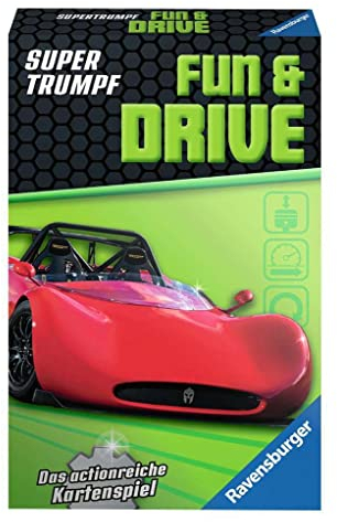 Ravensburger Kinderkartenspiele 20699 - Kartenspiel, Supertrumpf Fun and Drive, Quartett und Trumpf-Spiel für Technik-Fans ab 7 Jahren