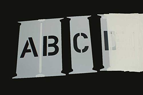 Buchstabenschablonen, Buchstabenset, wiederverwendbar, aus Kunststoff, Buchstabenhöhe 200mm, 20cm