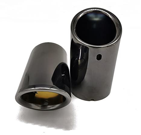 guostar Auspuff Blende Für BMW E90 E92 325i 2006-2010 328i 2007-2010 Auto Auspuff Endrohr Schalldämpfer Rohrabdeckung Zubehör Endrohrblende (Farbe : 1pcs Matte Black)
