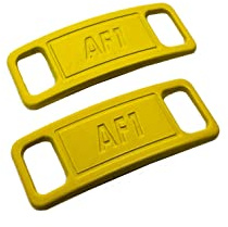 Air Force One AF1 - Etiquetas de encaje personalizadas con hebilla, 1 par, varios colores, Amarillo, Talla única
