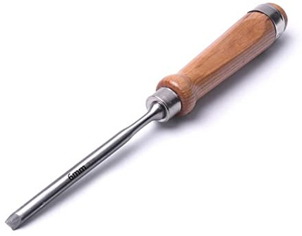 SORTZ Charpentier Chrome Vanadium Acier Demi-Ronde Bois Ciseau Ensemble Sculpture sur Bois Gouge Outil Ciseaux (Size : 6mm, Color : A)