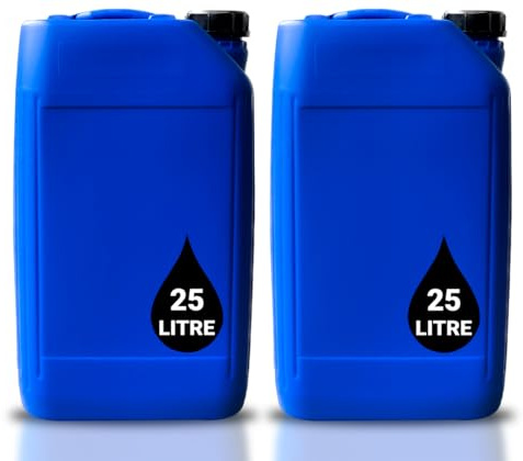 Contenedor de agua antiglug de 25 l, contenedor apilable aprobado por la ONU + tapa a prueba de manipulaciones, perfecto para el almacenamiento de líquidos de agua potable, azul (2)