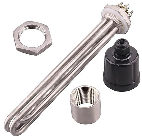 MSEURO Brewery Heater 220v/380V Electrical Water Heating Element SUS304 DN32 DN40 Immersion Heating Resistance 2KW/3KW/3750W/4.5KW/6KW Lucky (Size : Fittings-DN32, Color : 3750w)