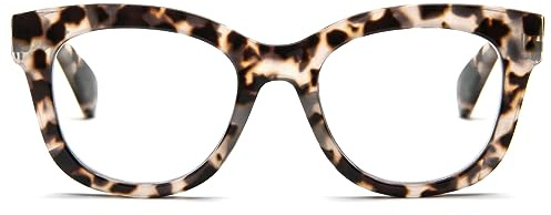 MMOWW Gafas de Lectura Redondas con Montura Redonda Anti Luz Azul | Bisagras de Muelle, Para Ordenador, Para Mujeres y Hombres