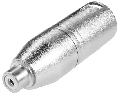 QIANRENON XLR auf RCA Audio Konverter Adapter, 3Pin XLR auf RCA Unsymmetrischer Mikrofon Anschluss, für Mikrofon Verstärker Lautsprecher