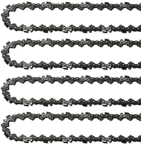 4-teiliges 45,7 cm Kettensägen-Set, 62 Treibglieder, 0,05 Stärke, 3/8 Teilung, 45,7 cm Ersatzketten-Set, niedrige Kettensägekette