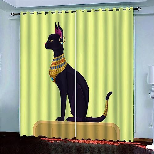 Verdunkelungsvorhänge Kräuselband Cartoon-Tier-Katze Set Kindergardinen Mädchen Verdunkelungsvorhänge Mit Ösen Blickdichter Kinderzimmer Schlafzimmer Vorhang-3Q0B4Z3B8W9