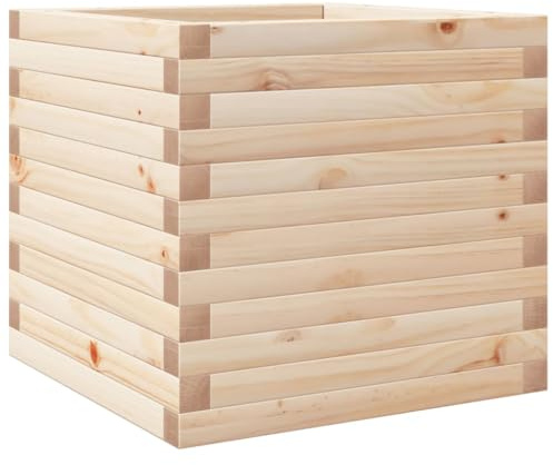 vidaXL Jardinière 50x50x45,5 cm Bois de pin Massif, jardinière d'extérieur, bac à Fleurs, boîte à Plantes, jardinière de terrasse, jardinière d'herbes