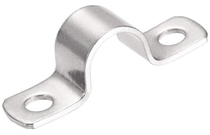 MACHSWON 18mm(0.7) Heavy Duty U-Bracket Pipe Clamp,304 Stainless Steel 2 Hole Rigid Pipe Strap Hanger Tube Tension Clips 2pcs