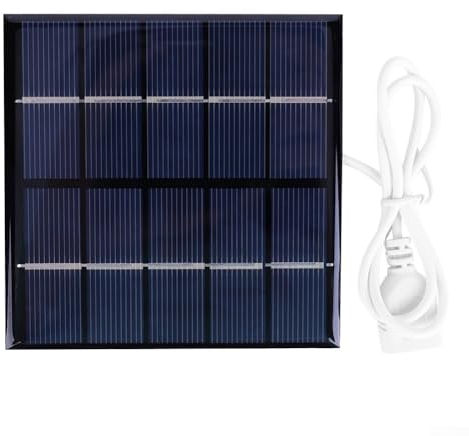 EpheyFIF USB-Solarpanel, 5 W, 5 V, Solarpanel-Ladegerät, Solarpanel, Handy-Powerbank, Ladegerät für Outdoor-Camping und Powerbank, Ladestrom