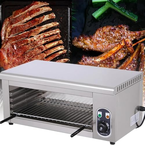 HYYKEJI Gril de fondoir à Fromage électrique 2000 W, Gril de comptoir pour Salamandre Commerciale, avec Grille réglable, température de 0 à 300 ℃, pour Faire Fondre Le Fromage, Les toasts