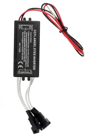 iplusmile Ccfl Angel Eyes Wechselrichter 12v Dc 2 Ausgänge Versiegeltes Gehäuse für Nachgerüstete Standlichtringe Schutz vor Überlast | 2 Ausgänge, Überhitzungsschutz, Kunststoff mit Elektronikbauteilen, Lichtausgang mit Schrumpfschlauch