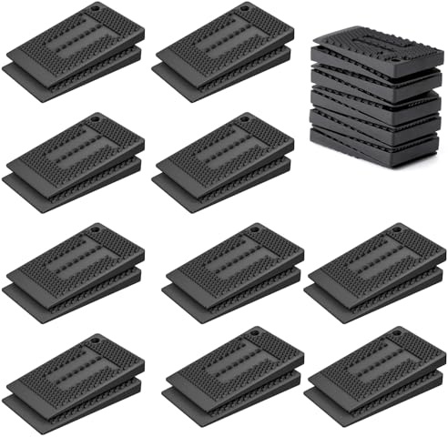 20 Stück Keile Kunststoff,Keil,Unterlegplatten Kunststoff,Möbelkeile | Möbel-Nivellierpads,Tischkeile Nivellieren,für Heimwerker - Nivellierkeile,Schrank-Unterlegscheiben,Tischbein-Nivellierer