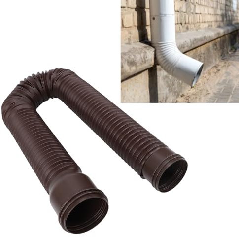 Avloppsslang Avloppsrännor Regnränna Stopprörsförlängning Flexibel Pe Dräneringsavloppsslangshylla Rännrörssats, 20-59 Tums Förlängningssats för Stuprör, Catch Basin Drain Kit