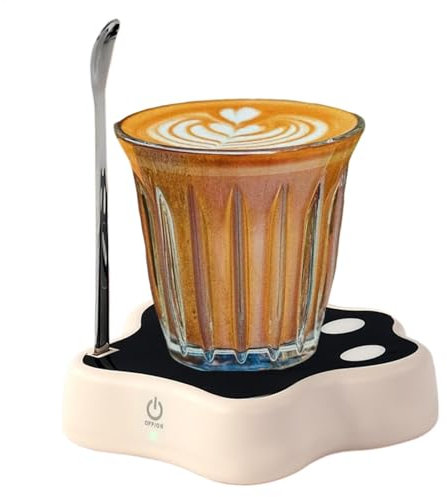 Bsbkoj Auto Stirring Coffee Mug, Coffee Mixer Cup Base, Automatic Mixing Mug Base, Rechargeable Stirring Cup, Portable Coffee Mixer Base, Travel Stirring Cup Base, Coffee Stirring Cup with Spoon