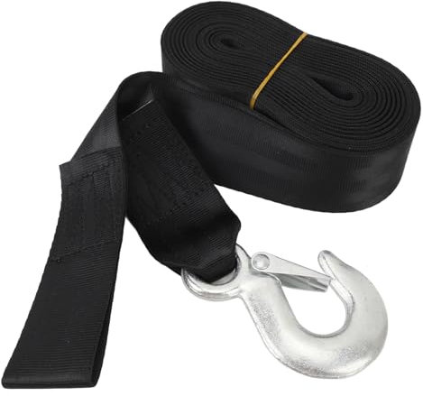 Aramox 3500lb Heavy Duty Winch Strap, 20ft Boat Trailer Strap with Hook, Ideal for Car, SUV, Trailer Boat, Jetski, Trucks, Pickups, Towboat, Motorboat