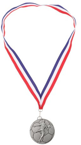 DINHEAROM Fußballmedaille Hängend Fußball Medaillen Automaten-Flipper Anti-deformations-trockengestell Rugby -Flipper Flipper- -Shooter Medaillen Masse Zinklegierung Silver